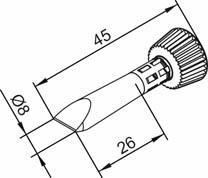 ERSADUR chisel-shaped 8 mm