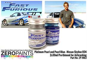 Fast and Furious Platinum Pearl/Pearl Blue Paints 
