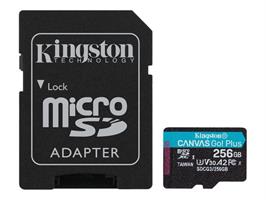 SD-MINNE, 256GB SDXC, A2 U3 V30, KINGSTON CANVAS GO! PLUS