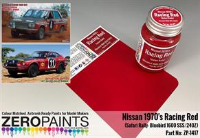 Racing Red Nissan 1970's Safari Rally Bluebird
