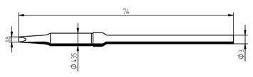 Soldering tip chiselshaped 1,8