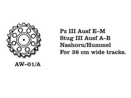 Pz III Ausf E-M, Stug III Ausf A-B, Nashorn/Hummel