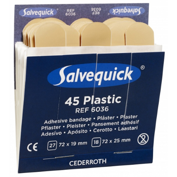 Salvequick Plaster refill 6 x 45stk REF 6036