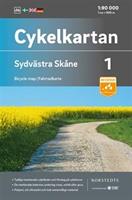 Cykelkartan blad 1 Sydvästra Skåne skala 1:90000