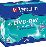 DVD-RW MEDIA, VERBATIM 4X, 5-P