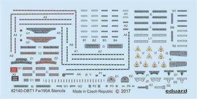 Fw 190 A stencils