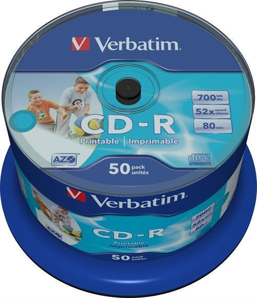 CD-R MEDIA, VERBATIM, 50-P, PRINT.