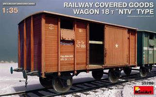RAILWAY COVERED GOODS WAGON 18t “NTV” TYPE