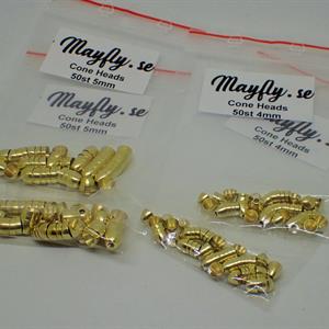 Cone heads Gold 50st 4 mm