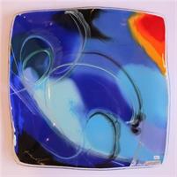 Åshild Karevoll - Abstrakt glasskunst I blå 