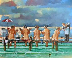 Ronald West - Friends on jetty III 