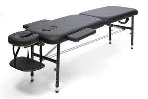 Massagebänk aluminium svart, 55cm