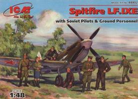 Spitfire LF.IXE with Soviet Pilots and Ground Pers
