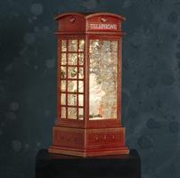 LED telefonkiosk, vattenglob, snögubbe