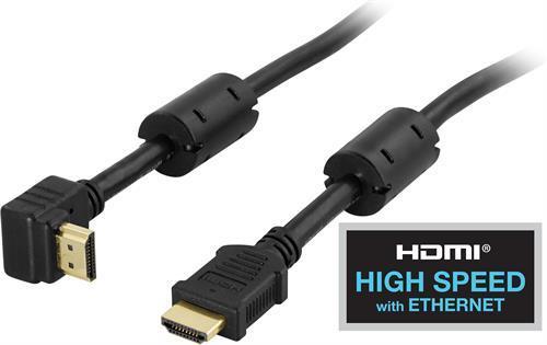KABEL, HDMI 19-PIN M/M, 3 M, VINKLAD