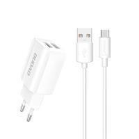 LADDARE, DUDAO A2EUT, 12W, 2xUSB-A, 1M CABLE USB-A/USB-C