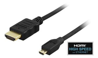 KABEL, HDMI 19-PIN M/micro, 1M