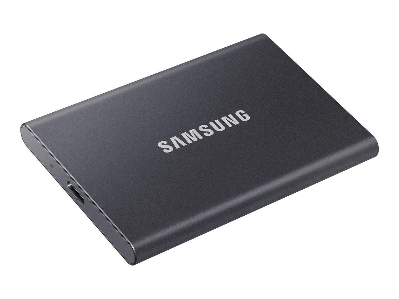 SSD-DISK, SAMSUNG PORTABLE T7 1TB USB GRÅ