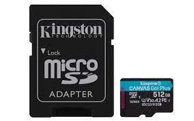 SD-MINNE 512GB UHS1-U3, A2, V30, KINGSTON