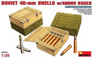 Soviet 45mm Shells w/Ammo Boxes