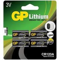 GP Lithium CR 123A 3V 4-pak