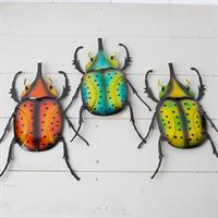 Skalbaggar, ställa, hänga, sort. färger, metall