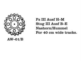 Pz III Ausf H-M, Stug III Ausf B-E, Nashorn/Hummel