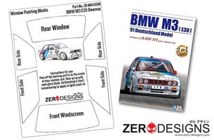 1:24 BMW M3 E30 Window Painting Masks