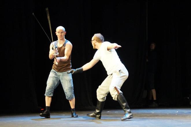 Rehearsal at World Stage Fencing Championship, Portugal - 2012