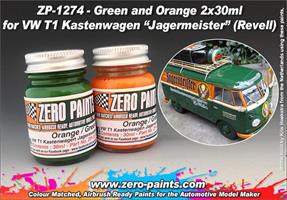 Green and Orange Paint Set 2x30ml For Revell 07076