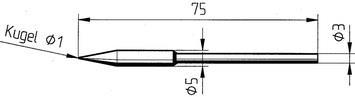 Soldering tip pencil point 1,0