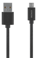 KABEL, USB A-MICROB, 1M, DELTACO GNG