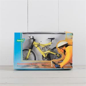 Mountainbike gul, rörliga funktioner, metall