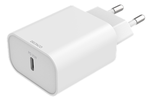 LADDARE, 230V, FÖR USB-C, 25W PPS QC3, DELTACO