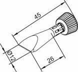 Chisel-shaped 120mm