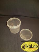 kartong med 60 plastbeger 0,5kg m/lokk