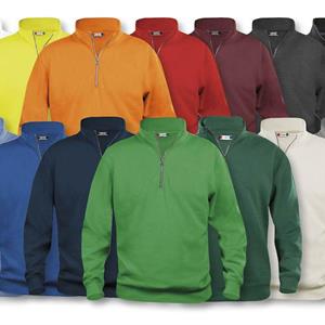 Sweatshirt Half Zip 021033 grå stl XS