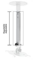 Jatkovarsi 900-1700mm Monoprojektor telineeseen
