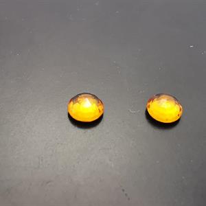 1 par orange Safirer från Tanzania