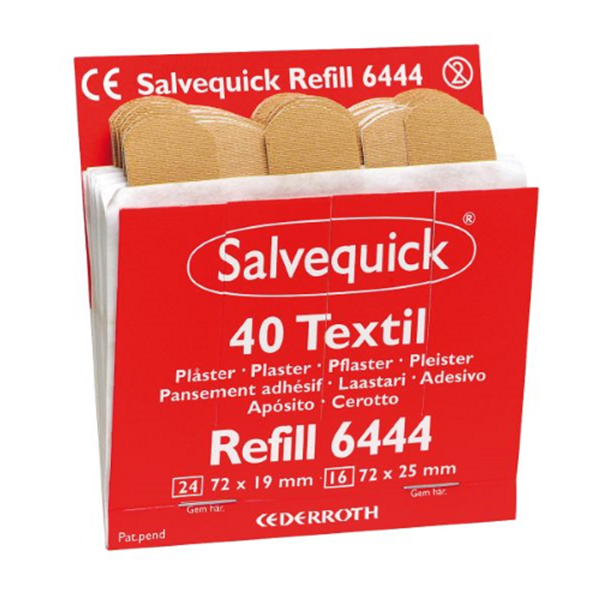  Salvequick Tekstilplaster 6 x 40stk REF 6444 Salv