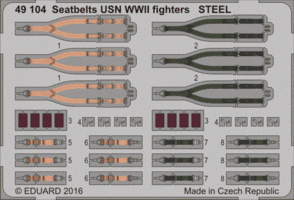 Seatbelts USN WWII fighters STEEL 1/48