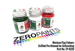 Mexican Flag Coloured Paints 3x30ml