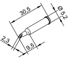 Tip Ersadur 2,3mm concave port