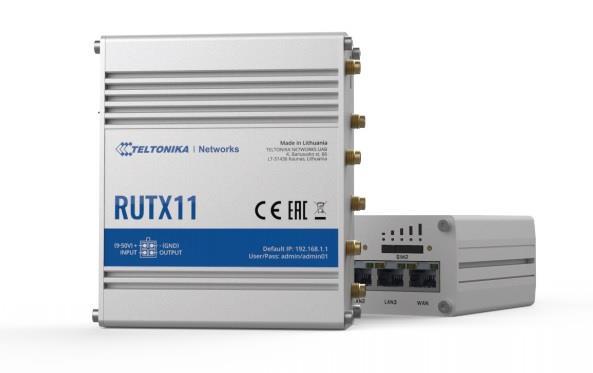 RUTx11 router with Dual-SIM with auto Failover, Backup WAN, and other SW features