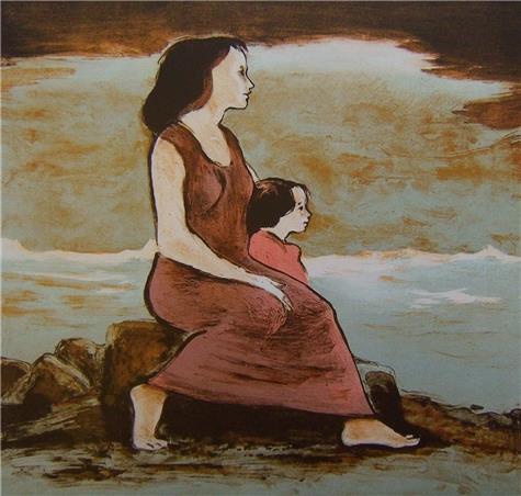 Dagfinn Bakke-Mor og barn