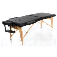 Massagebänk CLASSIC i trä, svart 