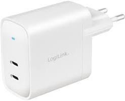 LADDARE, 230V, FÖR USB-c, 2X20W PPS + PD DUAL, VIT, GaN