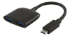 HUB, USB-C 3.1 TILL 2xUSB-A, DELTACO