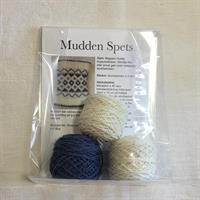 Mudden Spets vit/mellanblå semilla