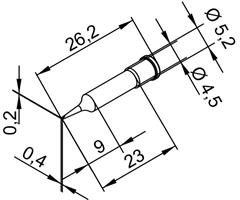 Tip Ersadur 0,4mm chisel shape